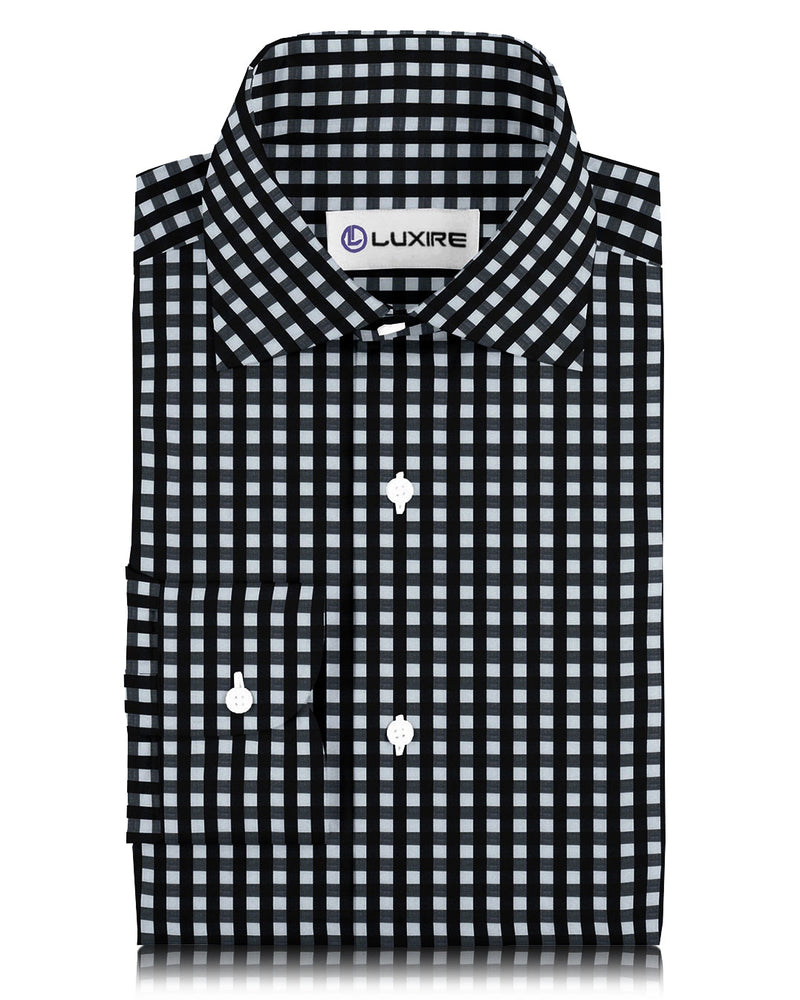 Monti Schwarz-weißer mittlerer Gingham-Twill