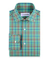 Grüner, rostblauer Tartan-Karo-Twill