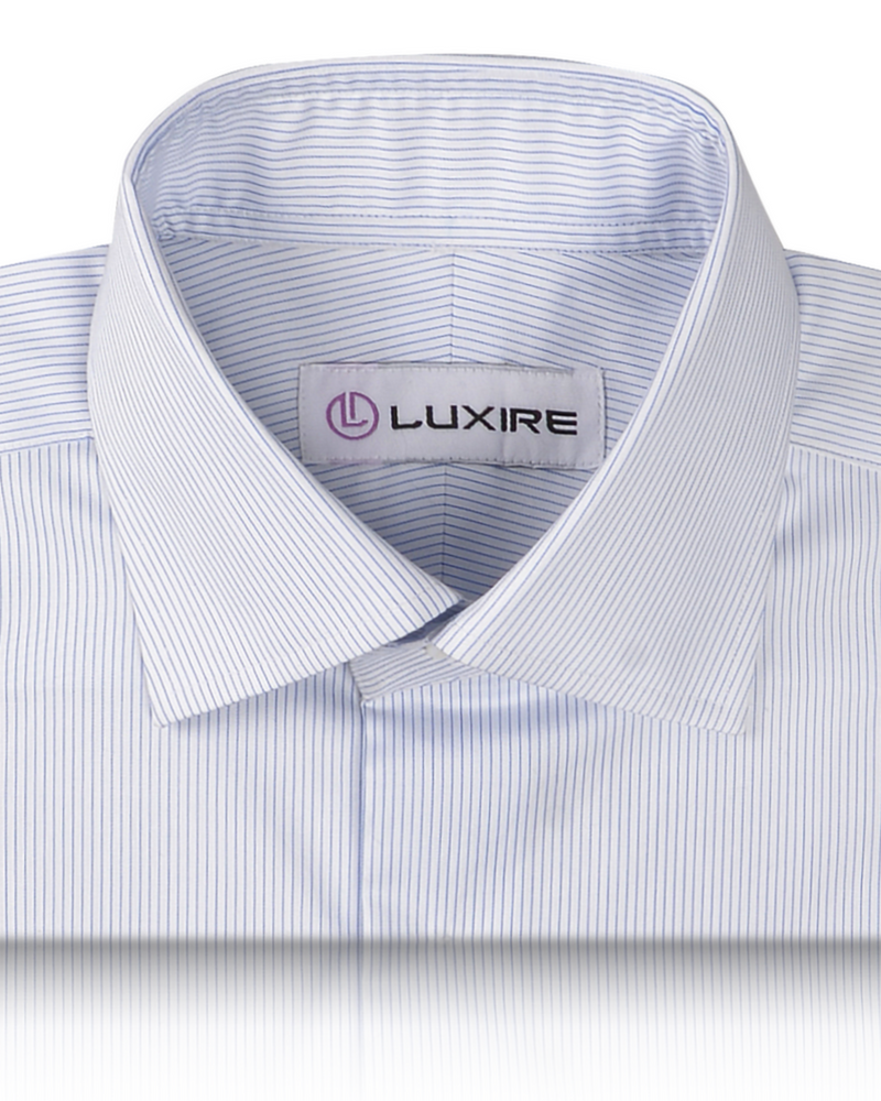 Weißes Twill-Hemd mit HairLine-Streifen