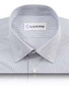 Blue Hairline Stripe On white Shirt