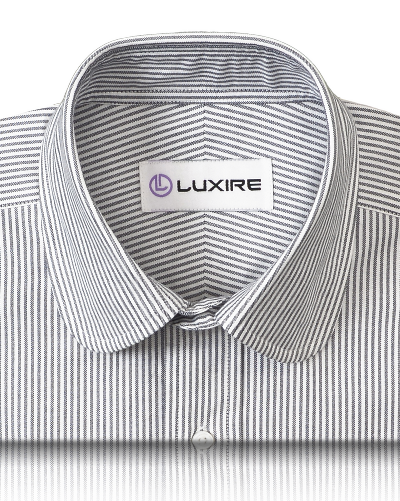 Schwarzes Kleid Streifen Oxford