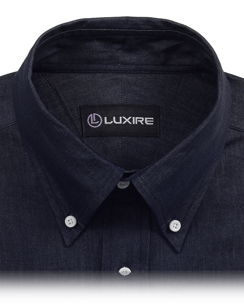 Dunkles Indigo-Denim-Chambray-Hemd