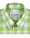 Light Apple Green Windowpane Checks