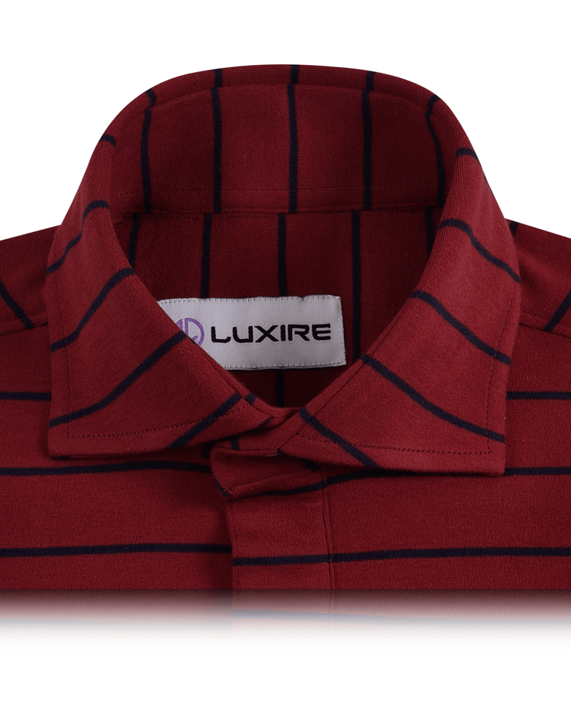 T-shirt à larges rayures marron marine bonbon