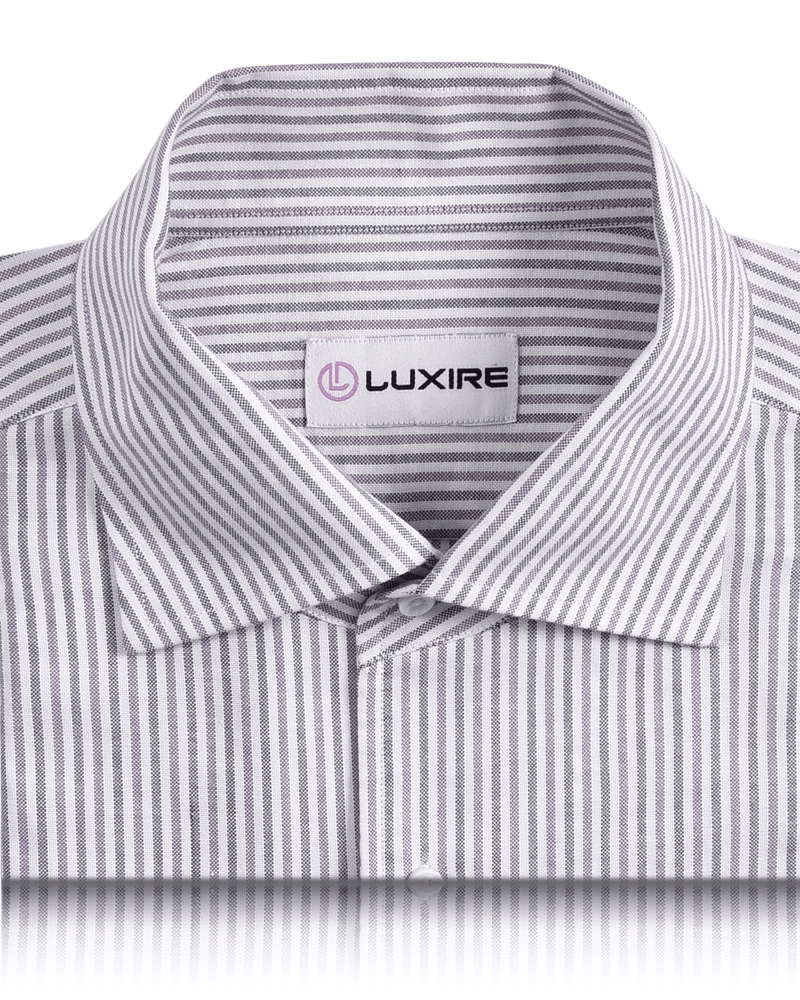 Chemise Oxford à rayures violettes