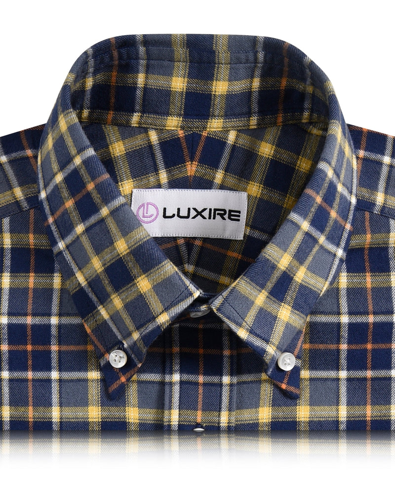 Grau-gelber Tartan-Twill