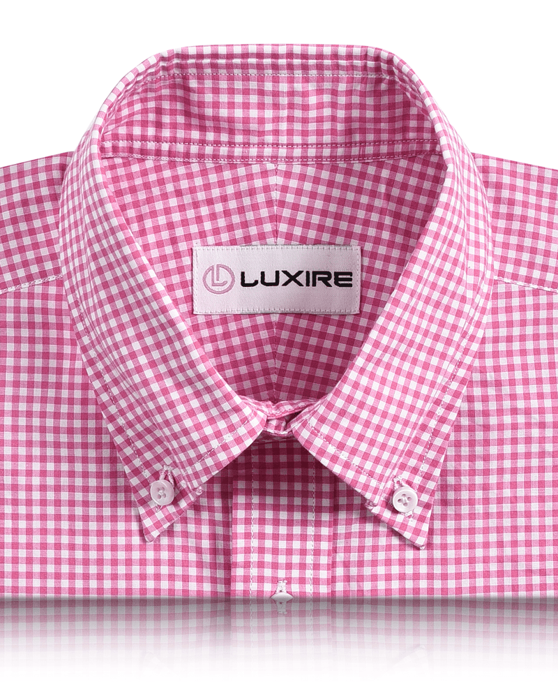 Chemise à carreaux vichy rose et blanc