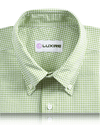 Grünes, kleines Gingham-Seersucker-Hemd