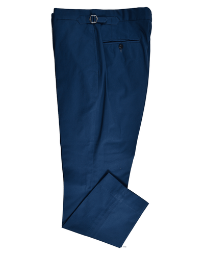 Weiche blaue Stretch-Twill-Hose