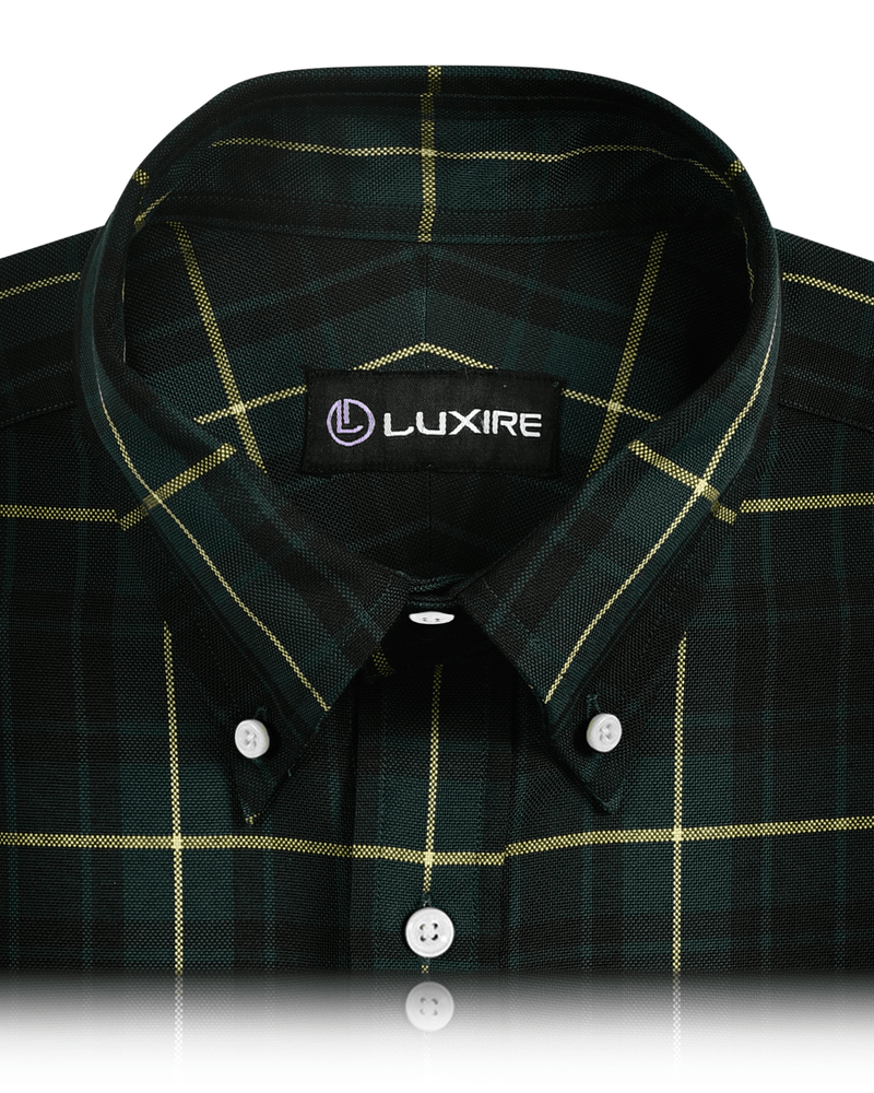 Tartan-Karo-Grün-Schwarz-Gelb-Hemd