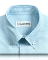 Aqua-Blau-Bleistift-Streifen-Shirt