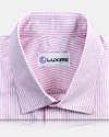 Pink Stripes On White Shirt
