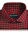 Leinen: Rot-Schwarz-Gingham-Karos