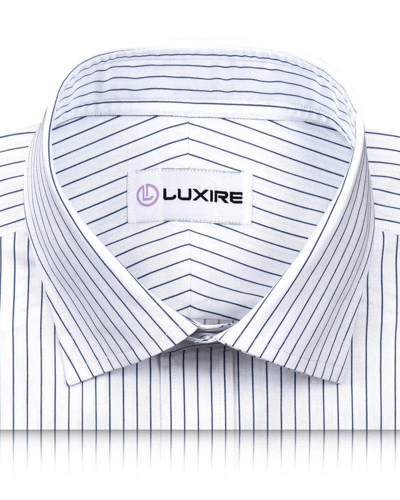 Luxire Presto: Monti Blue Pin Stripes Twill-Hemd
