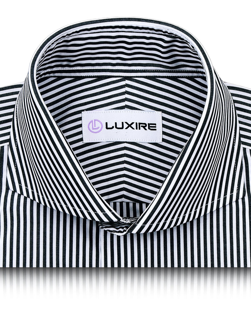 Dark Black Pencil Stripes On White