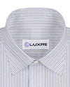 Alumo Gris clair et violet fines rayures marine