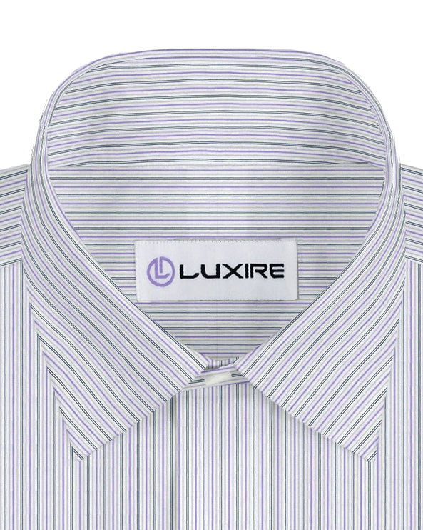 Alumo Gris clair et violet fines rayures marine