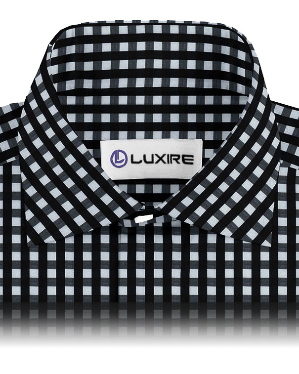 Monti Schwarz-weißer mittlerer Gingham-Twill