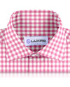 Heller rosa mutiger Gingham auf Weiß