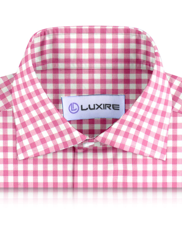 Heller rosa mutiger Gingham auf Weiß