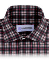 Pink Black White Madras Twill Flannel