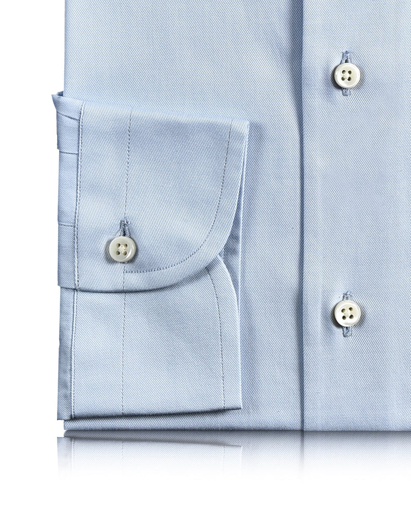 Brembana 2-lagiges Giza-Hemd aus hellblauem Twill