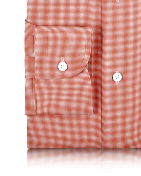 Niederländische orangefarbene Mini-Karos auf Weiß