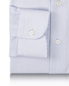 Weißes Twill-Hemd mit HairLine-Streifen