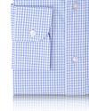 Monti Blue Graph Mini Checks Hemd