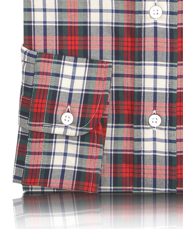Rot-blauer Tartan-Twill