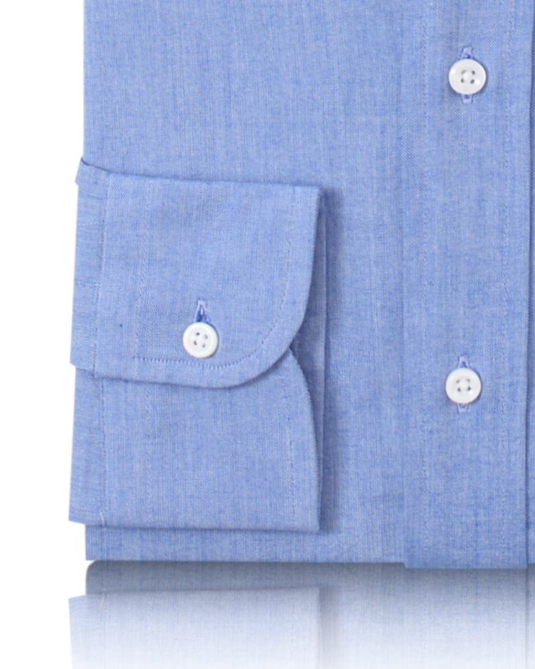 Blauer Slub Pinpoint Oxford