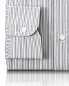Schwarzes Kleid Streifen Oxford