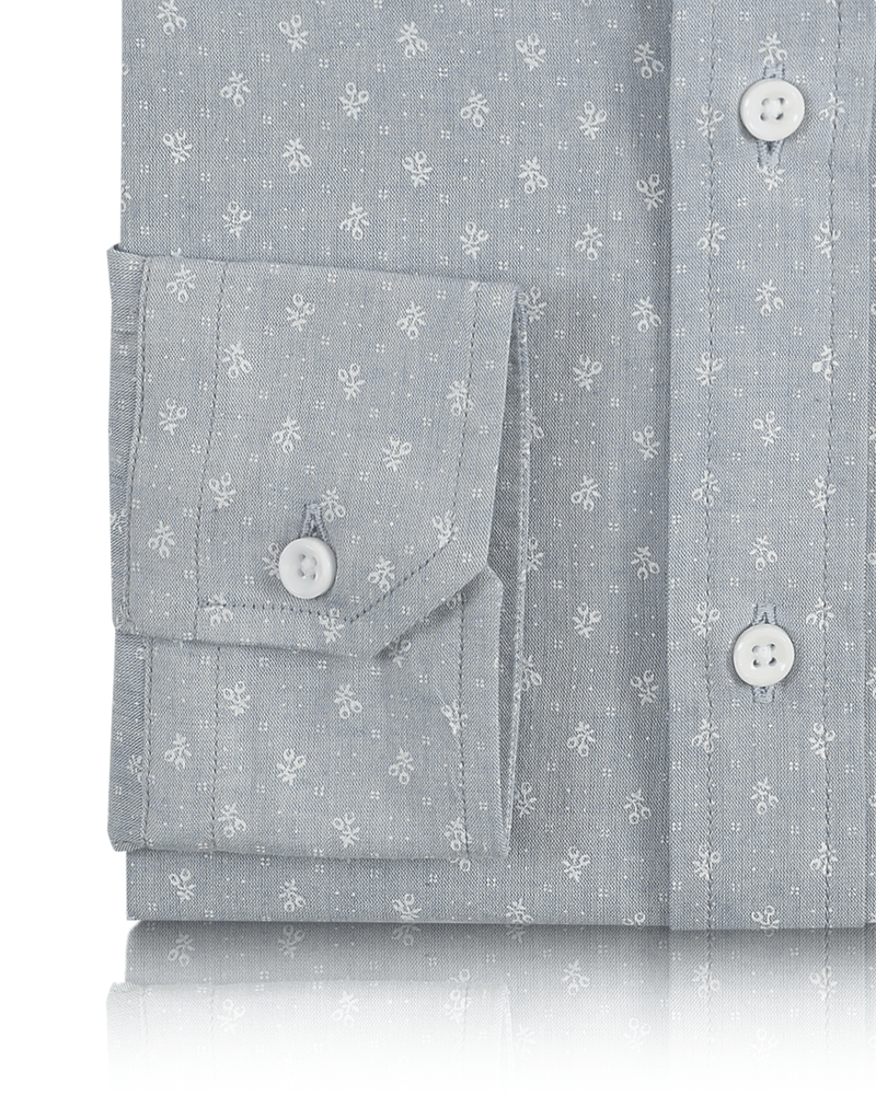Wabash-Hemd mit blassem Indigo-Print