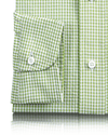 Grünes, kleines Gingham-Seersucker-Hemd