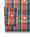 Orange Grün Blau Madras-Karos