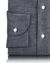 Baumwollleinen: Graublaues Chambray-Hemd