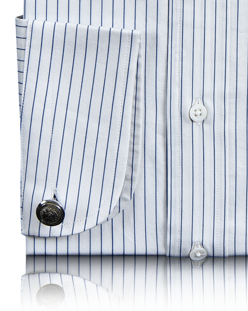 Monti blauer Nadelstreifen-Twill