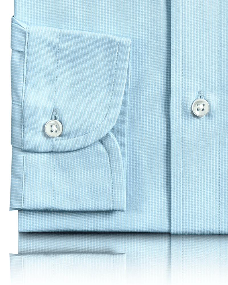Aqua-Blau-Bleistift-Streifen-Shirt