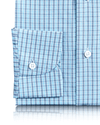 Mintblaue, marineblaue Tattersall-Karos