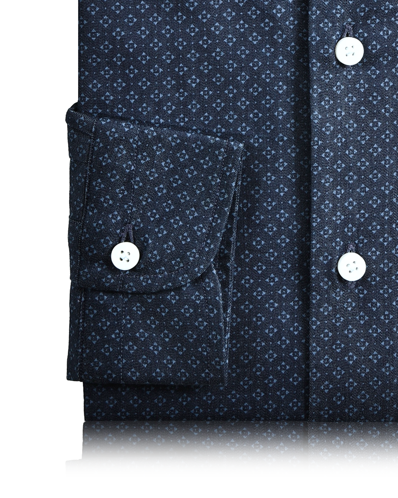 Indigo Denim Wabash bedruckt