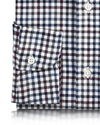 Kastanienbraun mit blaugrünem Tattersall-Karo-Twill-Hemd