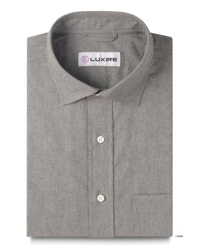 Chemise en chambray gris chiné