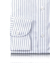 Luxire Presto: Monti Blue Pin Stripes Twill-Hemd