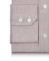 Maroon Dress Stripes Seersucker