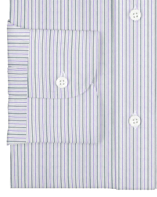 Alumo Gris clair et violet fines rayures marine