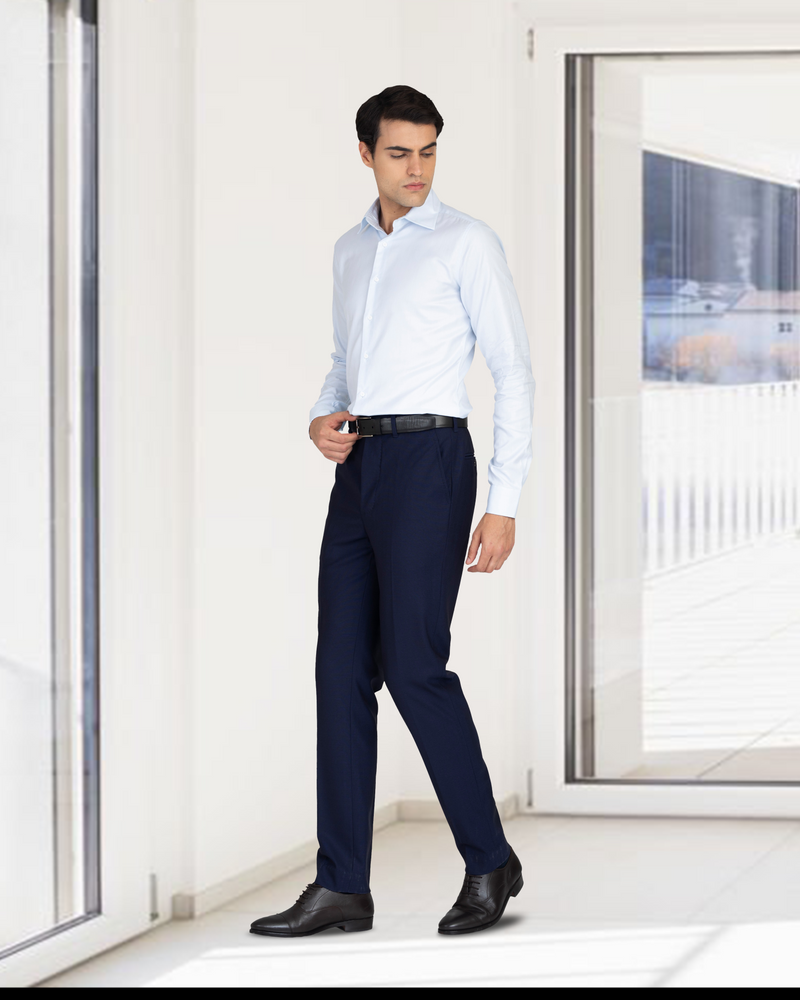 VBC – 4-fädige Tropenwolle: Marineblaue Hose