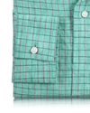 Linen: Persian Green With Pink Blue Pin Graph Checks