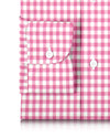Heller rosa mutiger Gingham auf Weiß