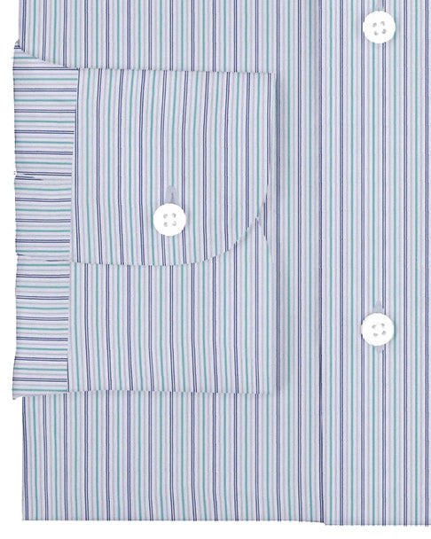 Rayures bleu marine, vert et gris Alumo