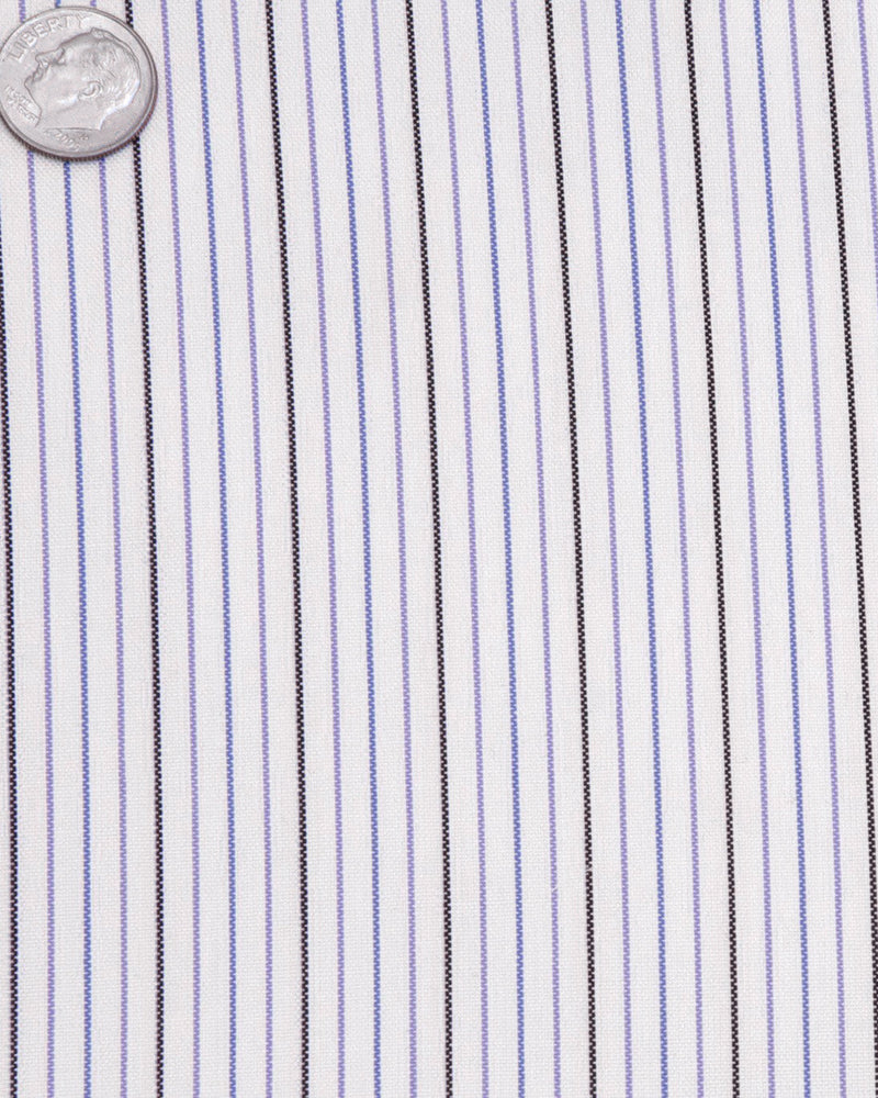 Monti Schwarz-blaues Nadelstreifenhemd